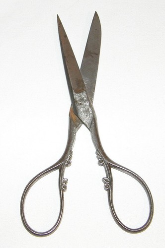 Antike schneiderschere mit - antike,